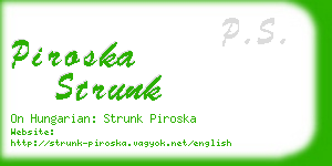 piroska strunk business card